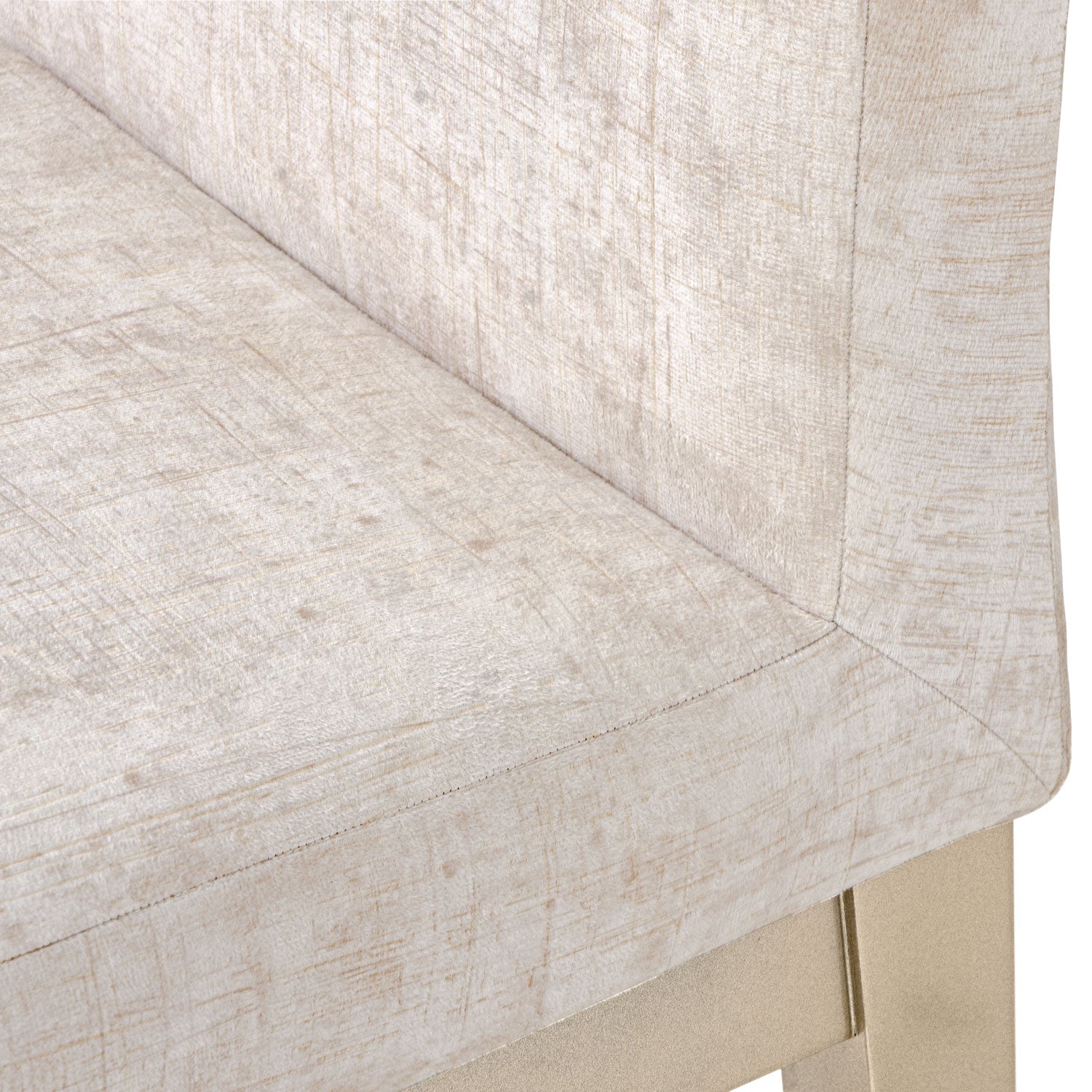 Comedor 4 Puestos Milu Velvet Estocolmo Marfil, Champaña
