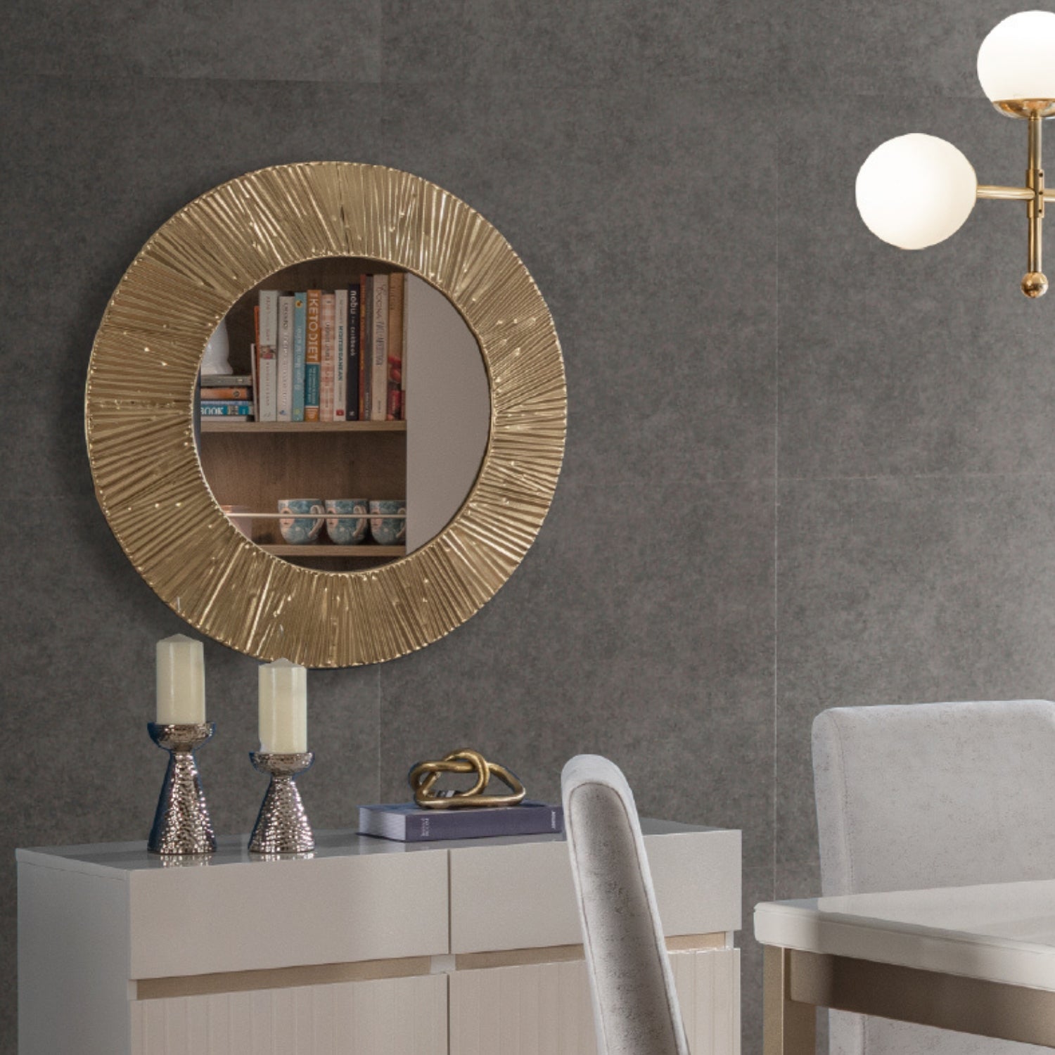 Candelabr 10.5X10.5X19.5 Moon Plata F243