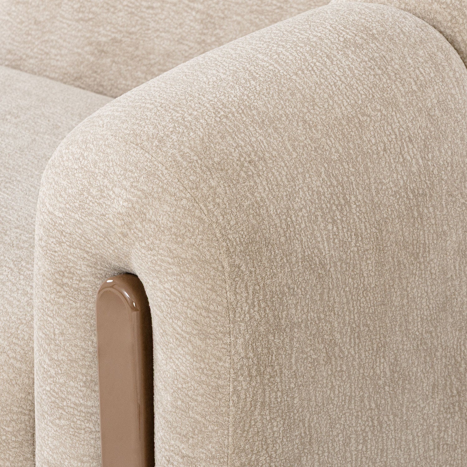 Sofá 2 Puestos Sienna Velvet Provenza Vainilla,Capuchino