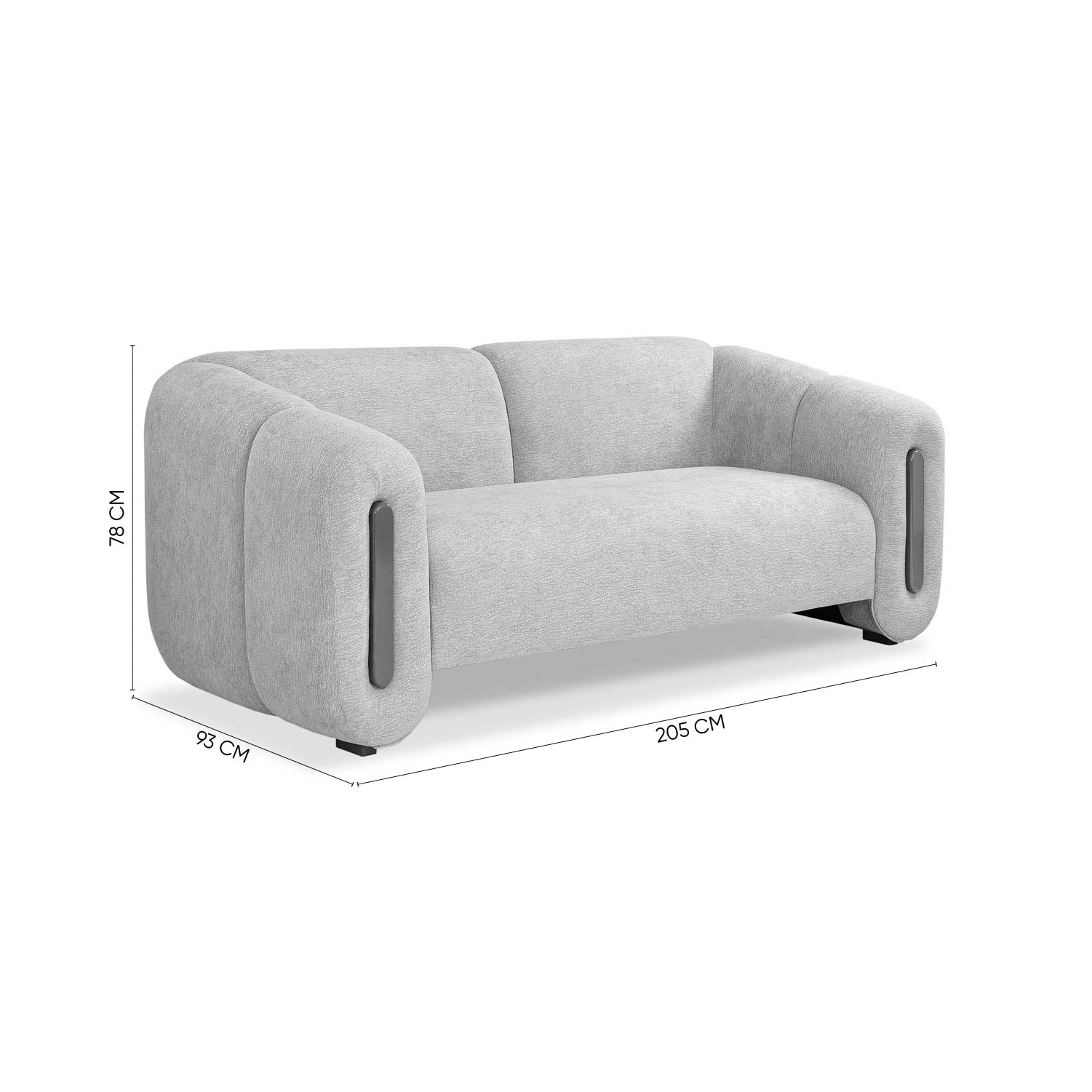 Sofá 2 Puestos Sienna Velvet Provenza Vainilla,Capuchino