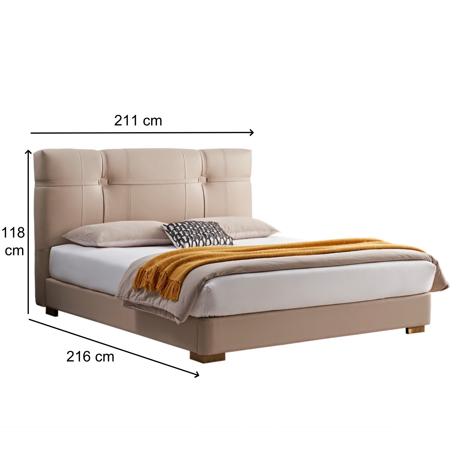 Cama King Avanni Beige