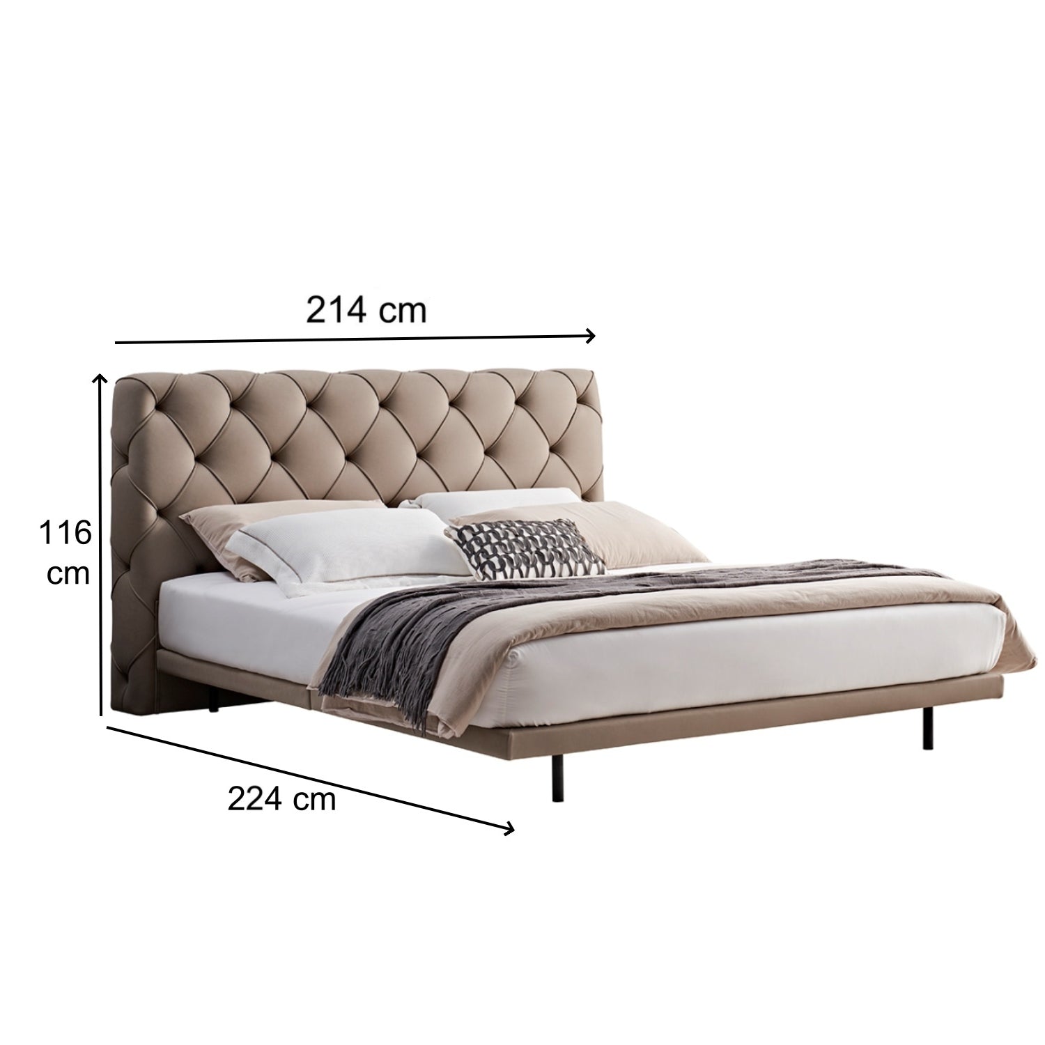 Cama King Turin Beige