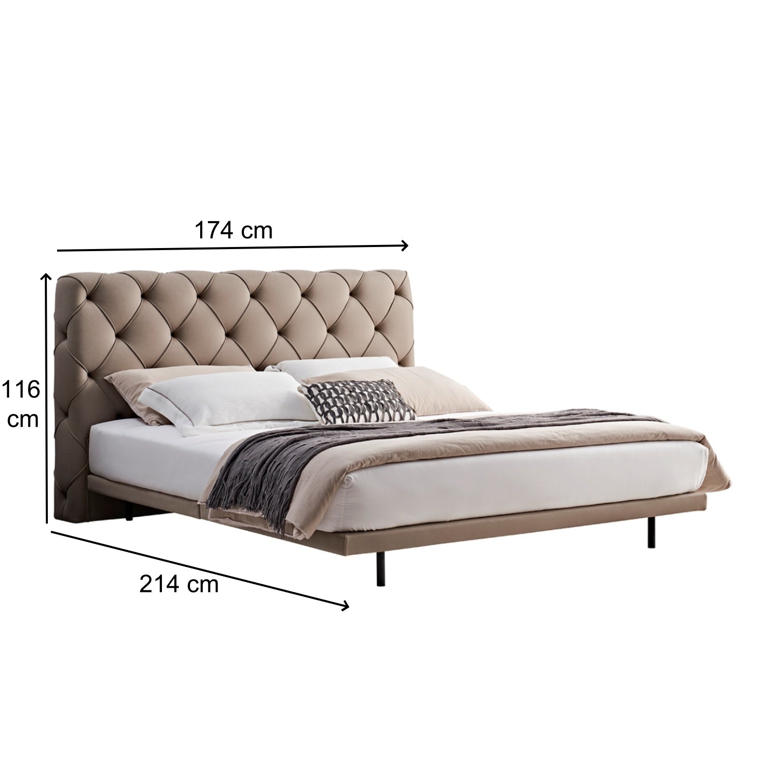 Cama Queen Turin Beige