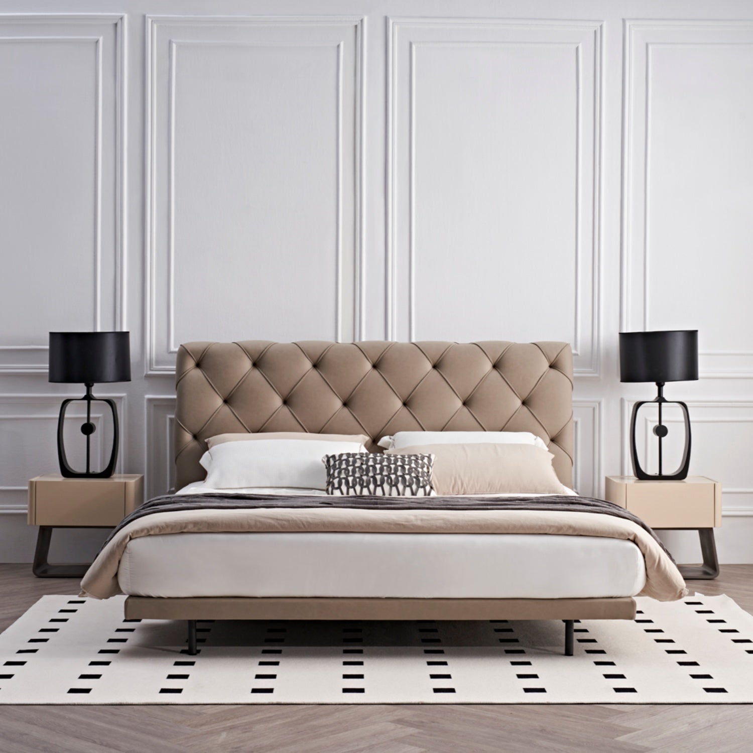 Cama Queen Turin Beige