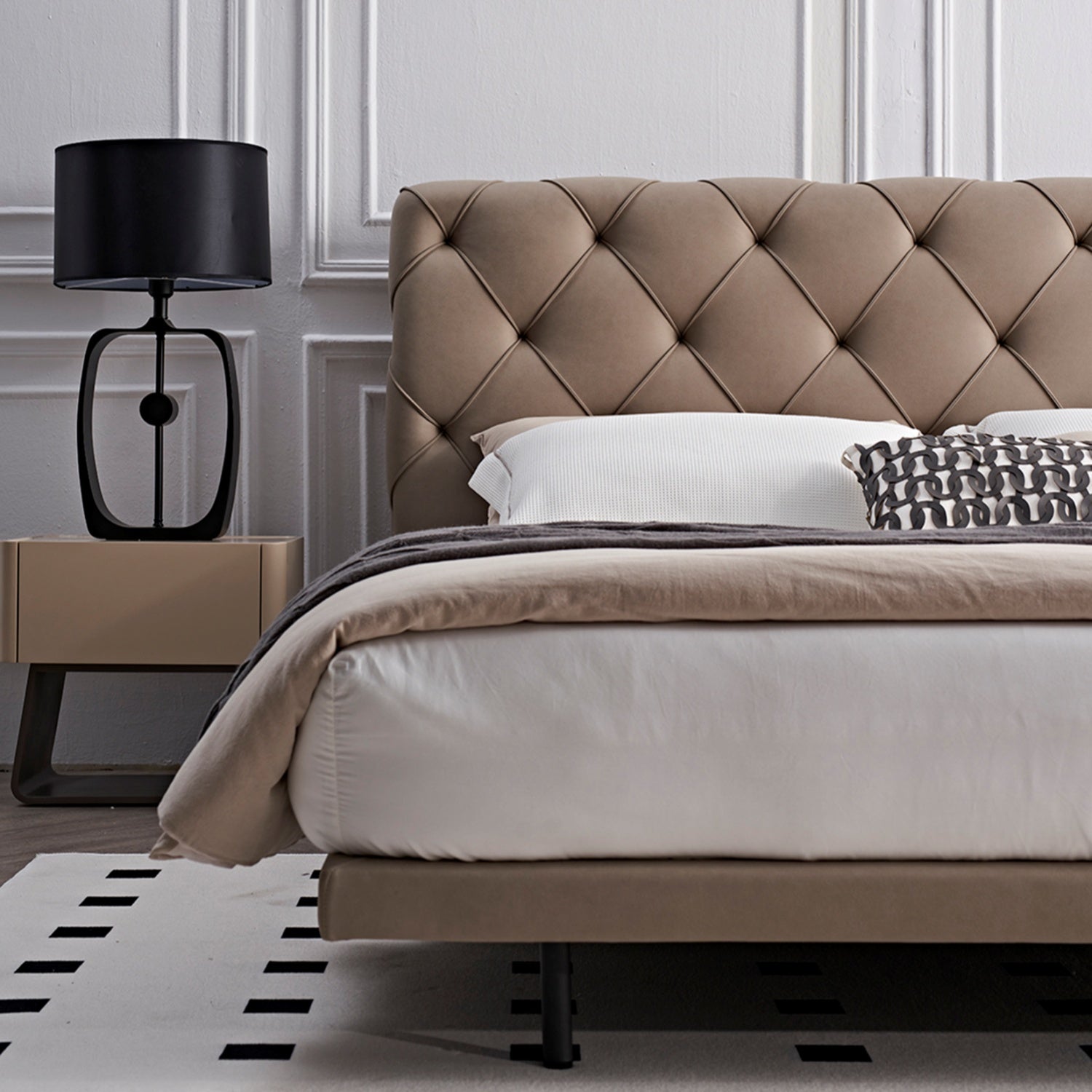 Cama King Turin Beige