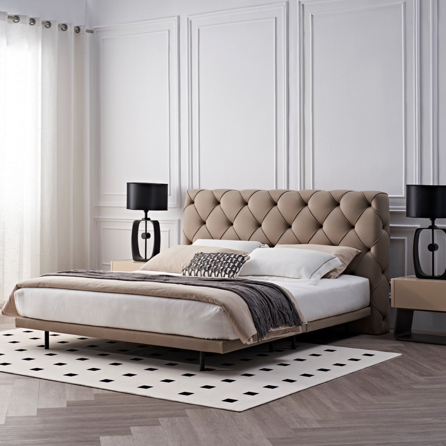 Cama Queen Turin Beige