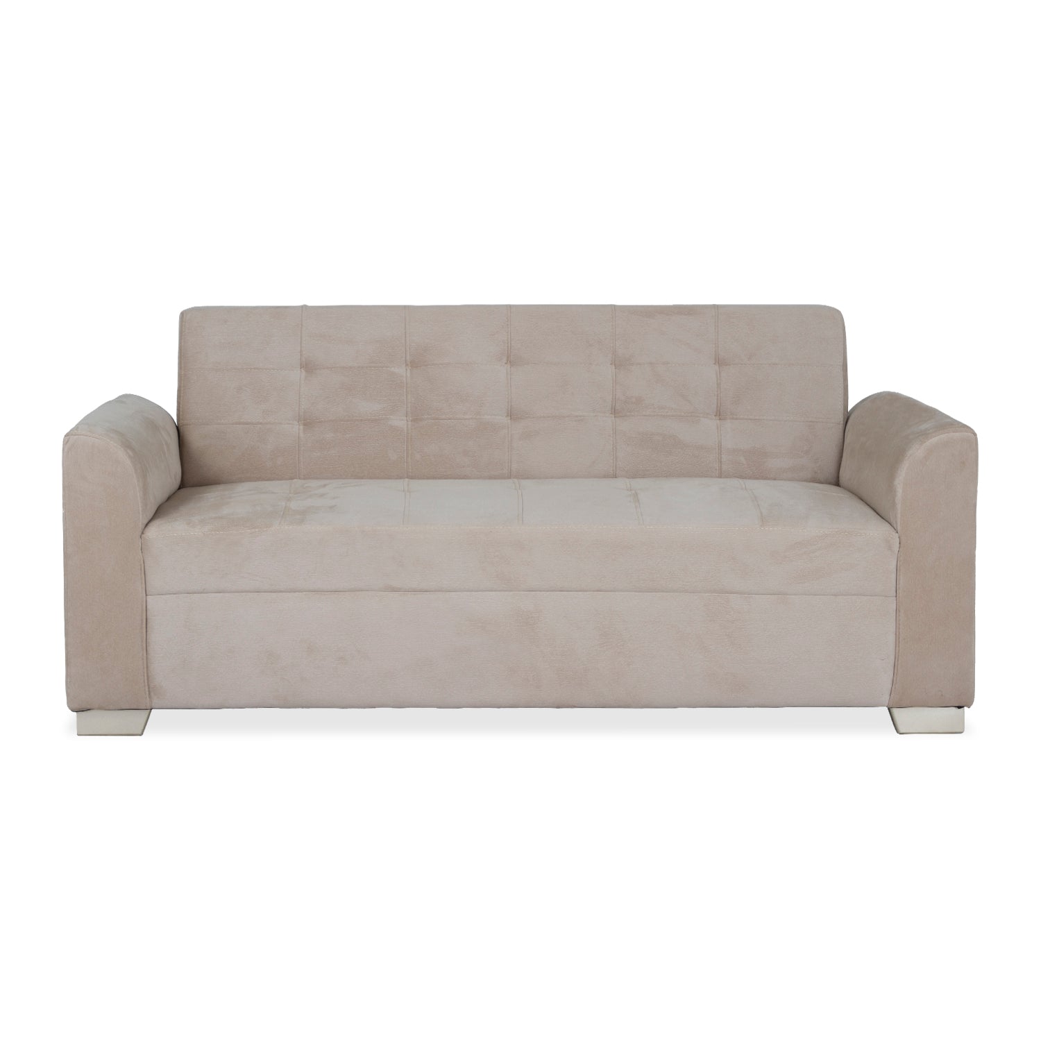 Sofá 3 Puestos Bruce Microfibra Malaya Beige
