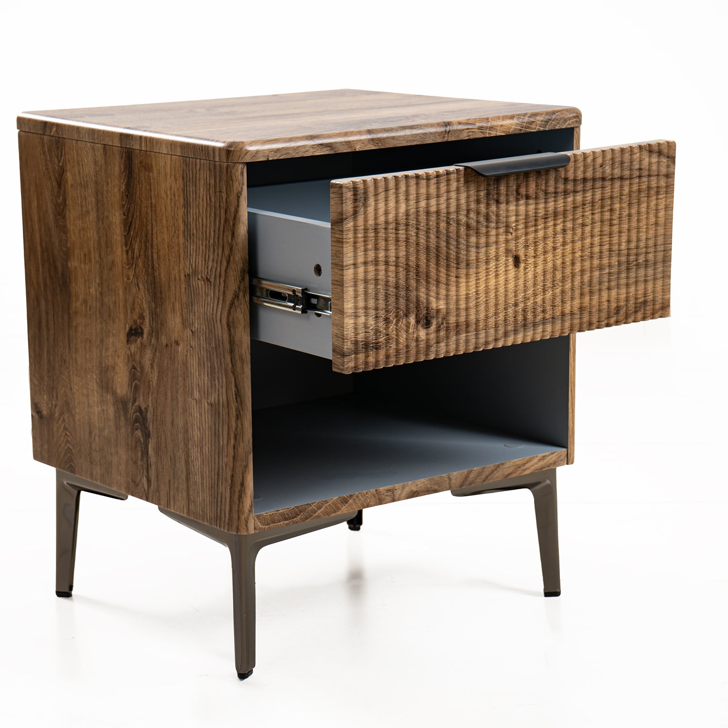 Mesa De Noche Ibiza Natural Oscuro