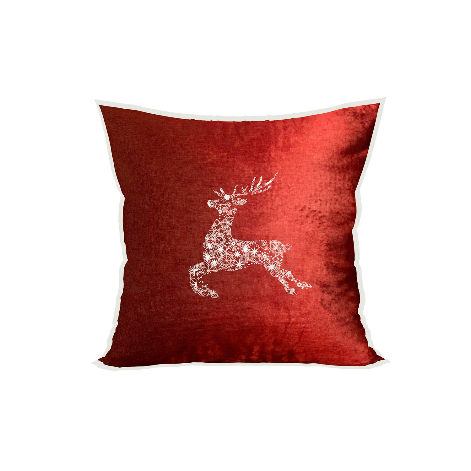 Cojín 45X45 Rojo Bordado Reno