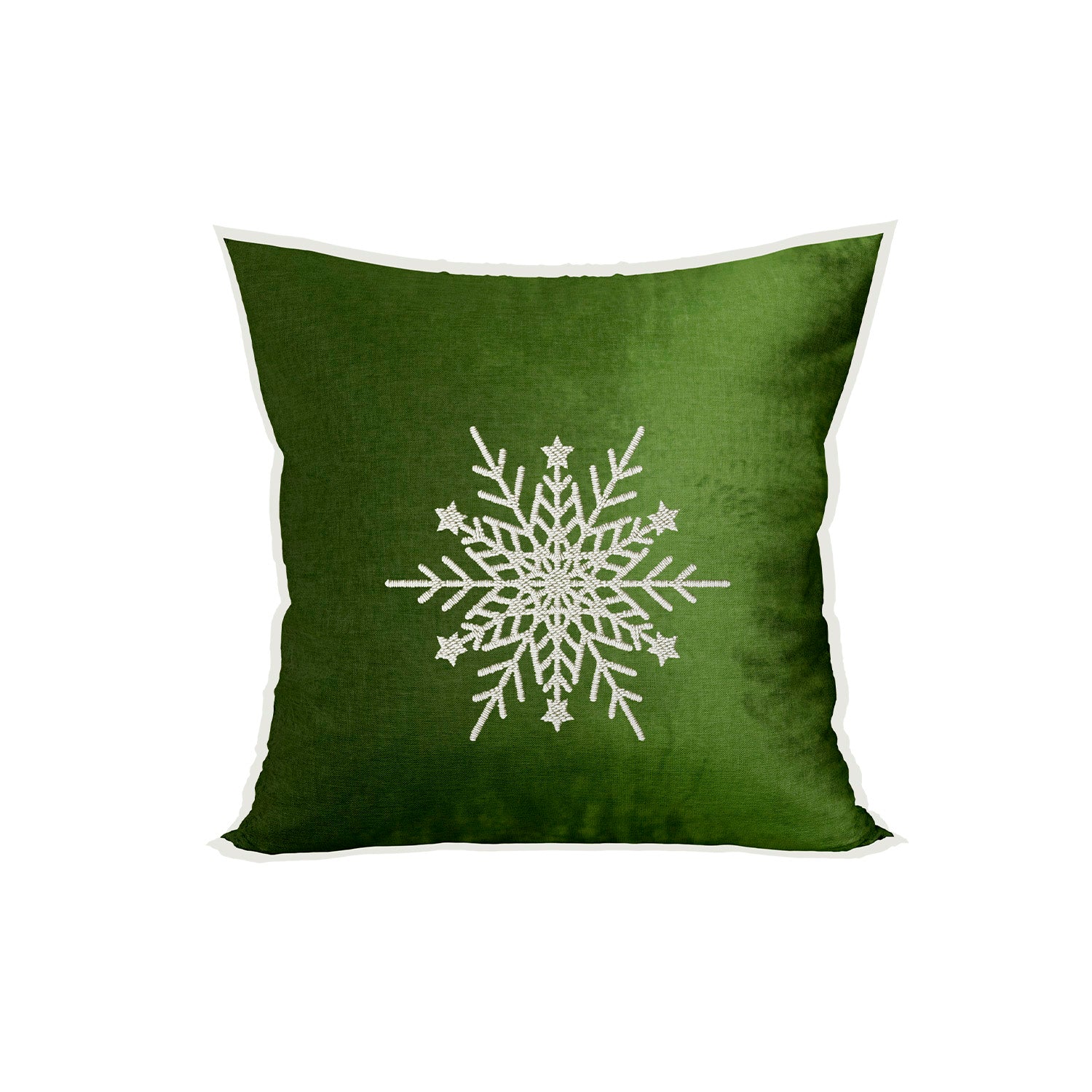 Cojín 45X45 Verde Bordado Copo