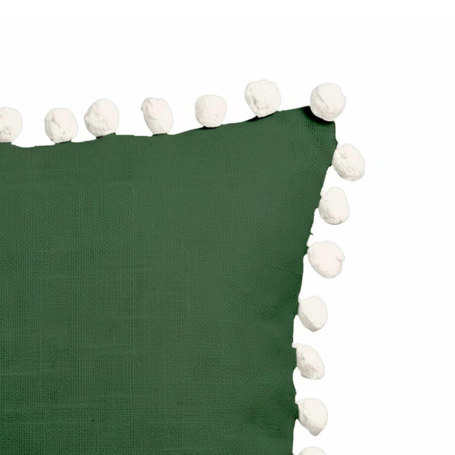 Cojín 50X50 Arkana Verde Con Pompones