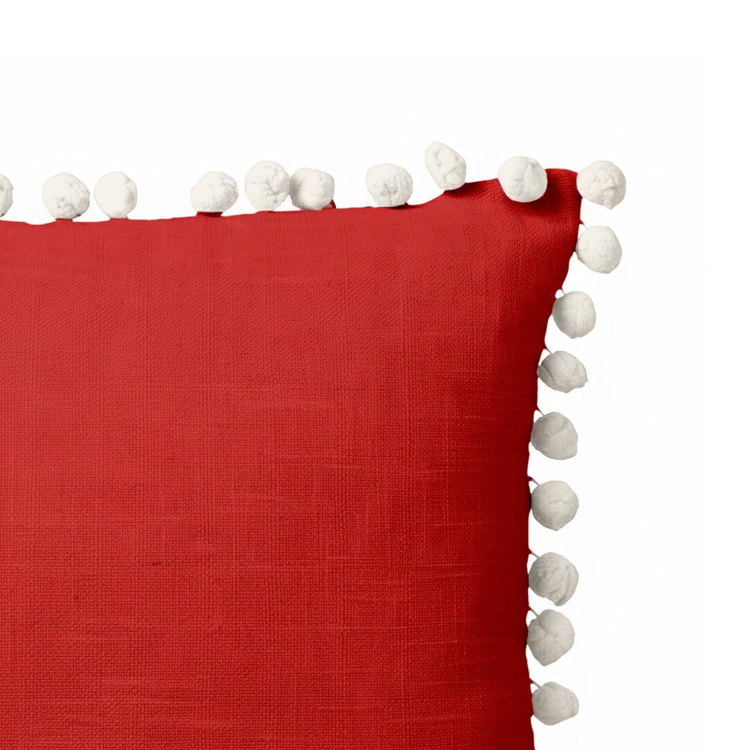 Cojín 50X50 Arkana Rojo Con Pompones