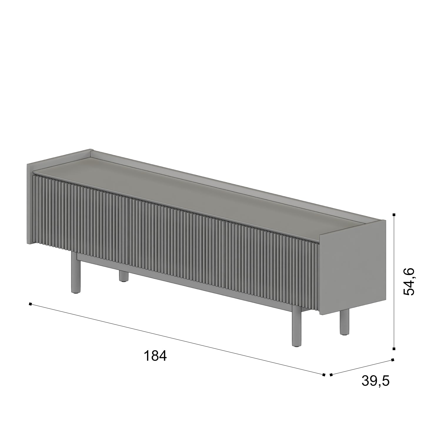 Mesa De Tv Zoe Off White, Natural Malla 54X184X39