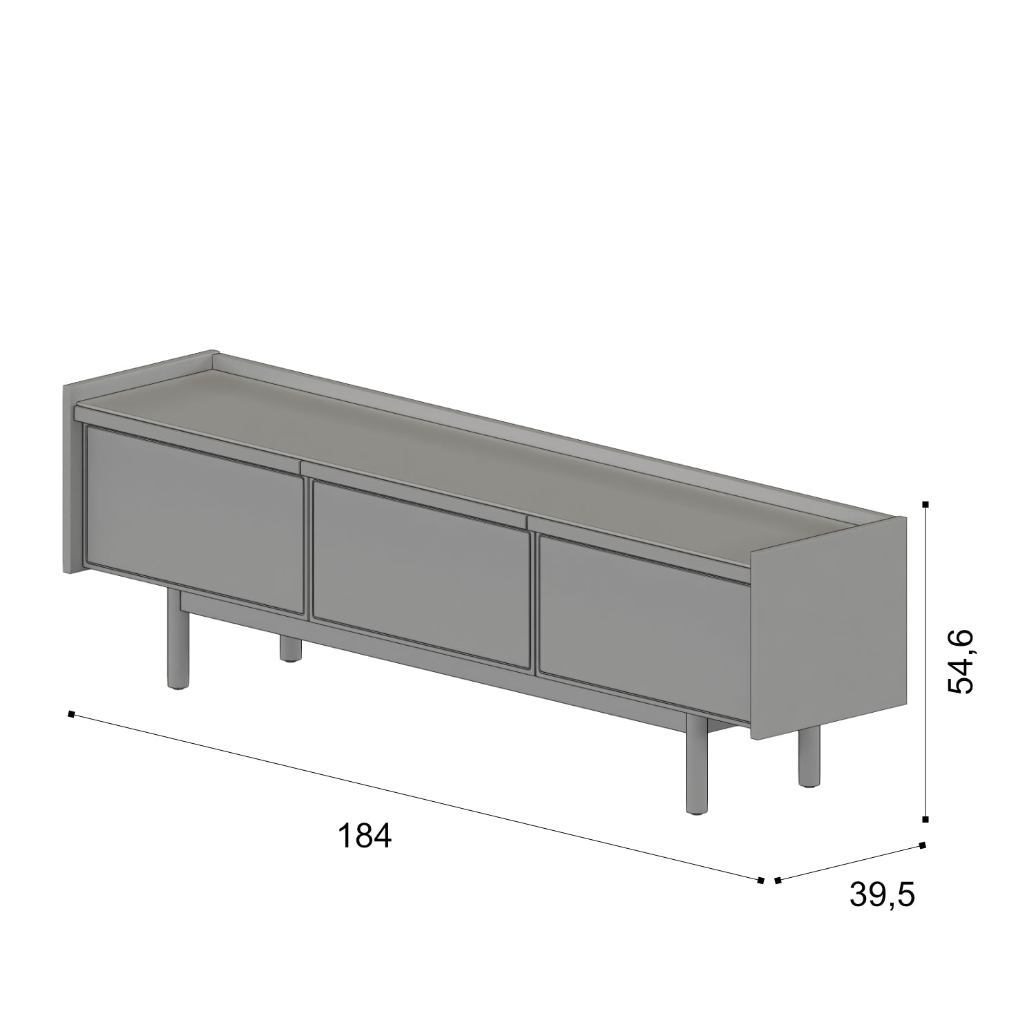 Mesa De Tv Zoe Natural Malla 54X184X39