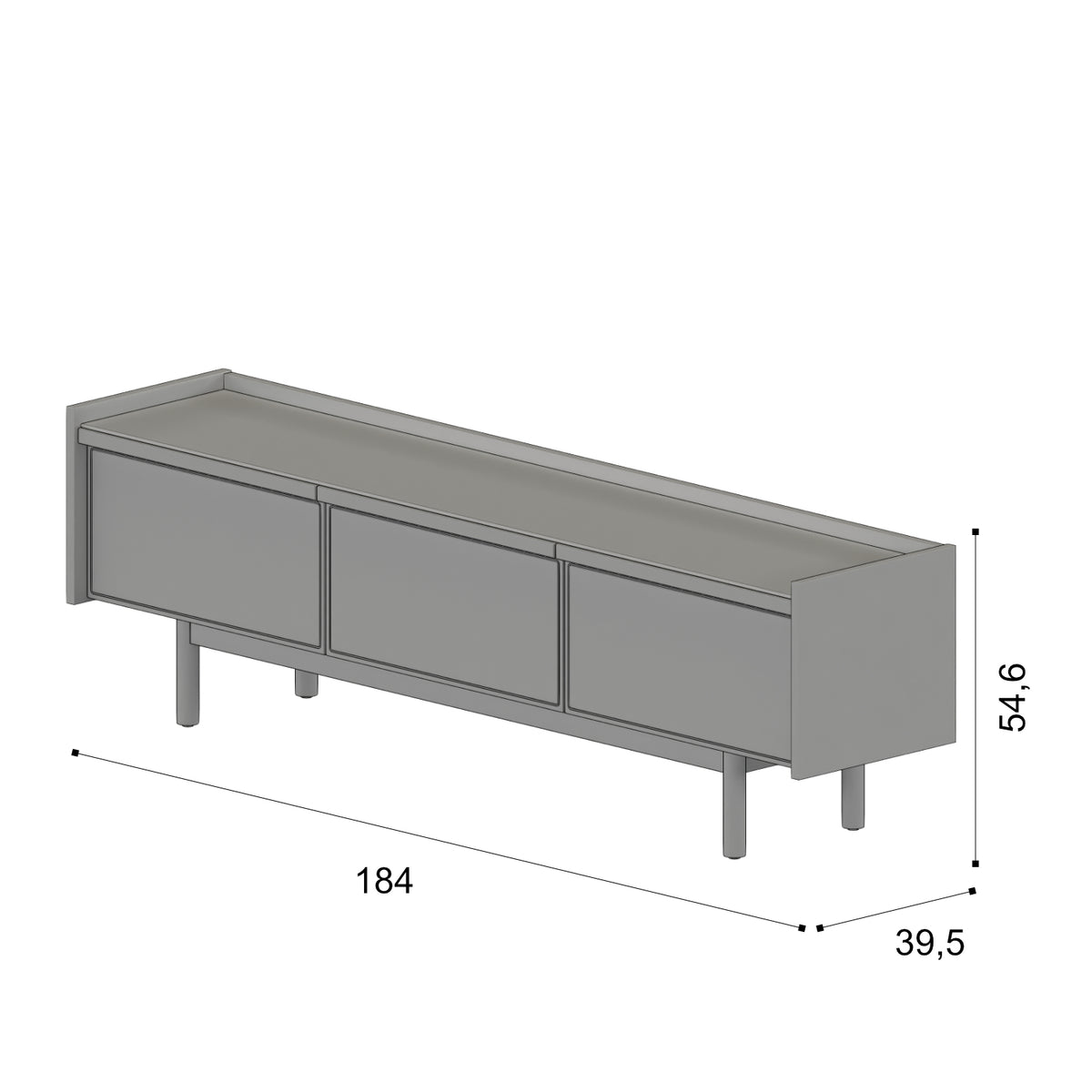 Mesa De Tv Zoe Natural Malla 54X184X39