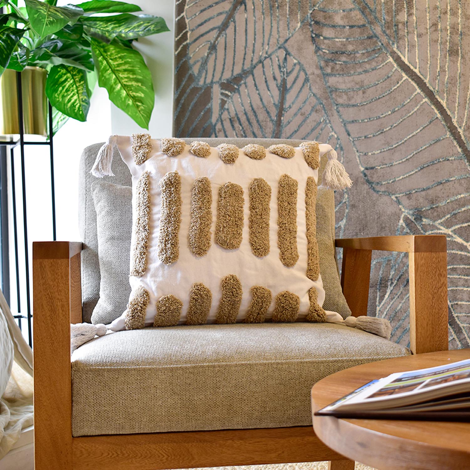 Cojín 45X45 Rustic 102 Beige