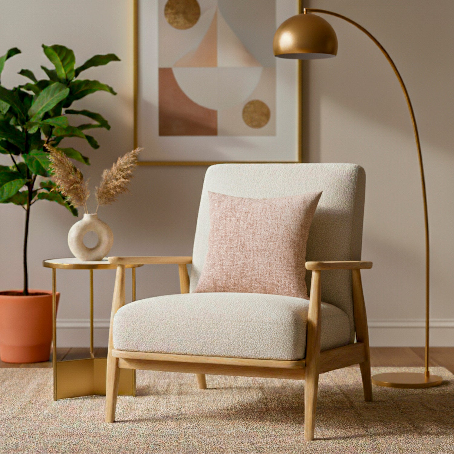 Cojín 45X45 Oma Rose