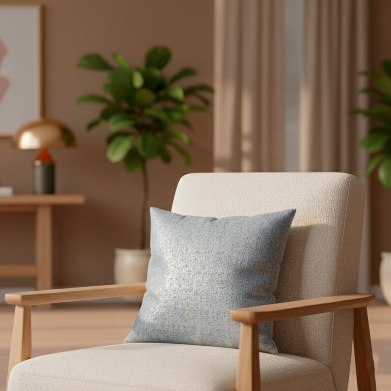 Cojín 45X45 Diamantina Azul Abstracto