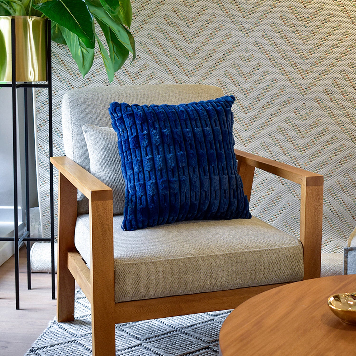 Cojín 45X45 Gaudi Abstracto Azul