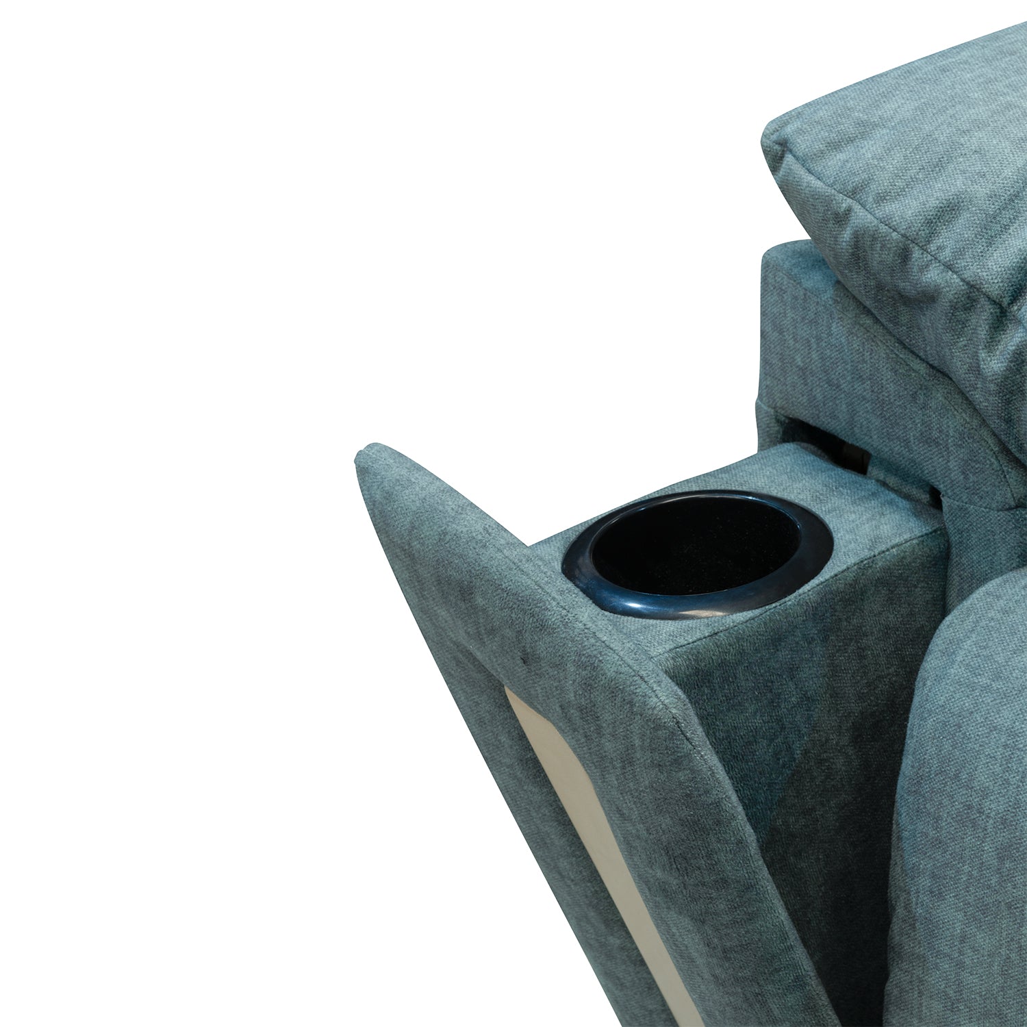 Sillón Reclinable Dinna Velvet Atlas Verde, Champaña