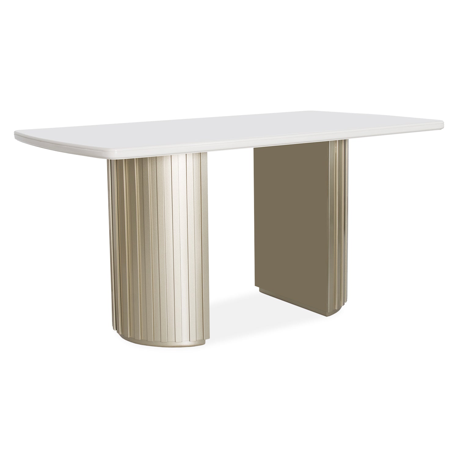 Comedor 6 Puestos Firence Chenille Almendra, Champaña