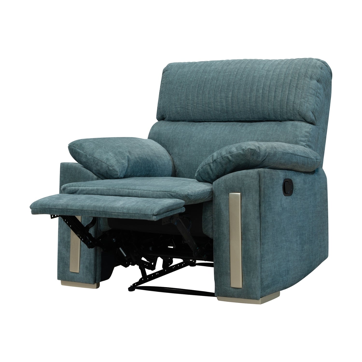 Sillón Reclinable Dinna Velvet Atlas Verde, Champaña