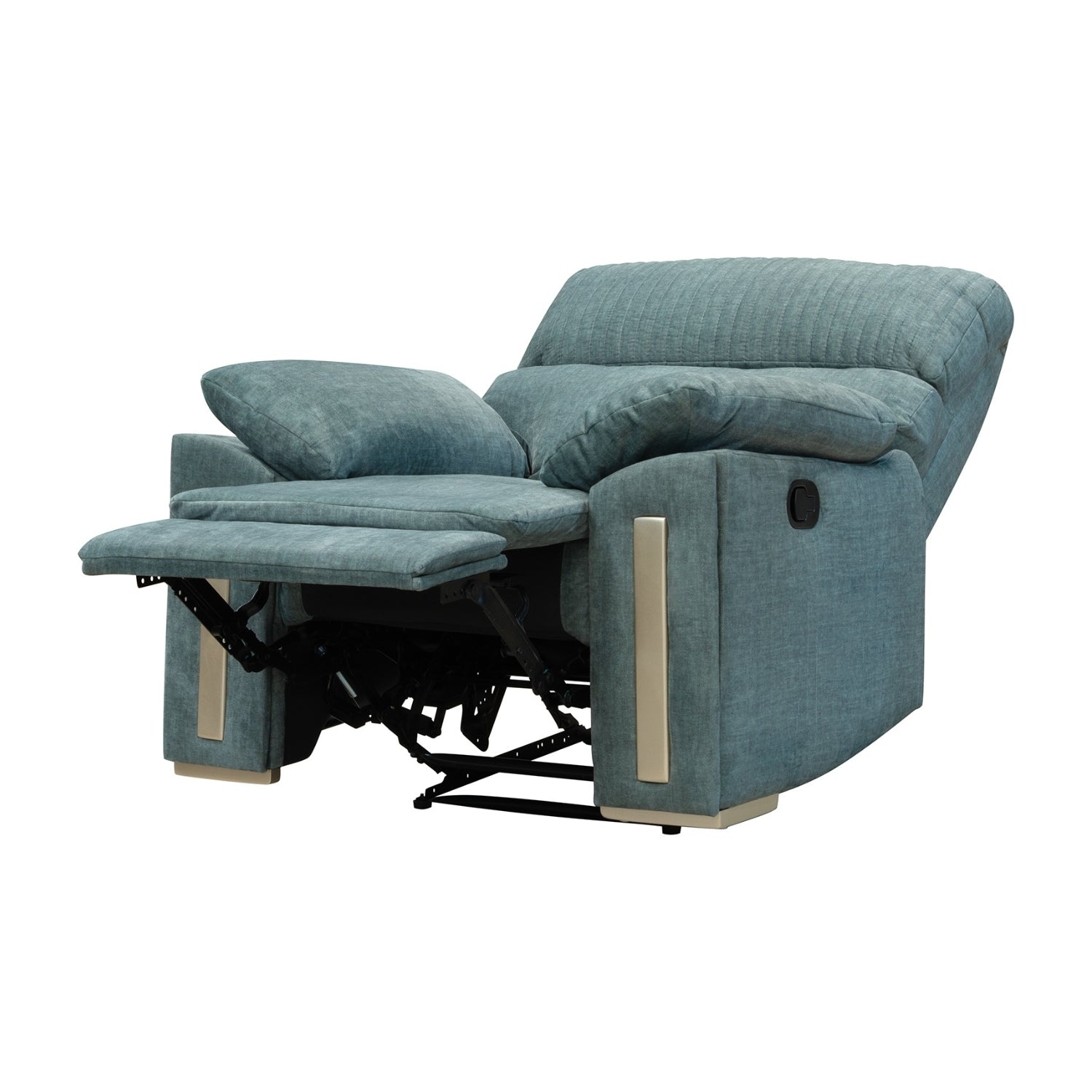 Sillón Reclinable Dinna Velvet Atlas Verde, Champaña