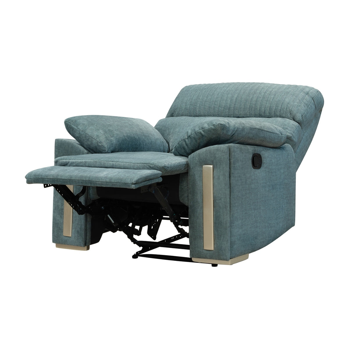 Sillón Reclinable Dinna Velvet Atlas Verde, Champaña