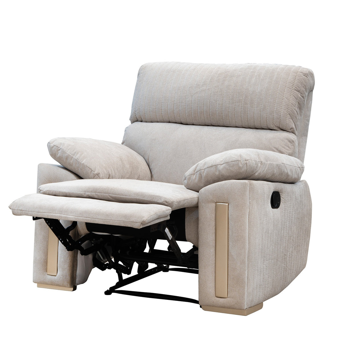 Sillón Reclinable Dinna Chenille Impetu Beige, Champaña