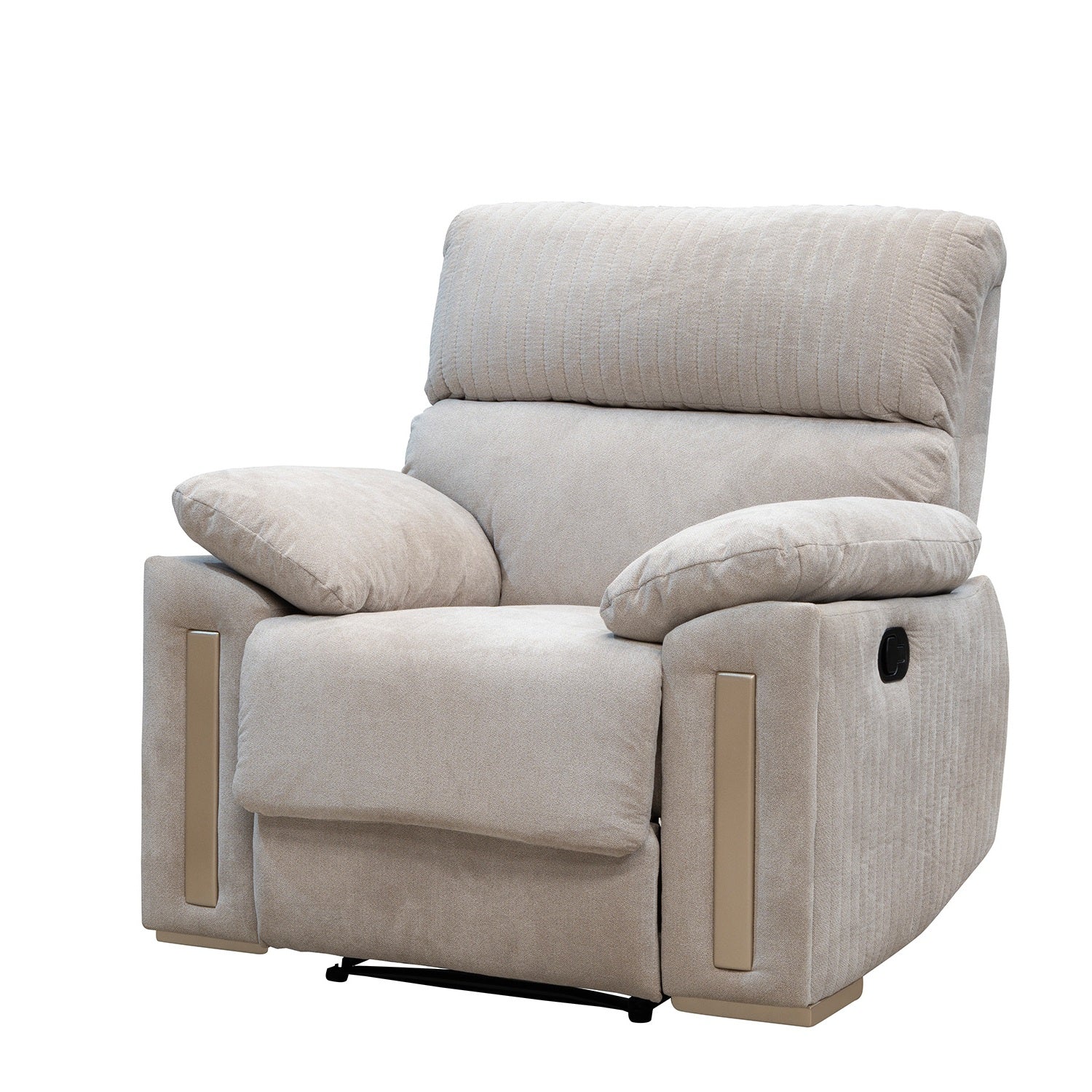 Sillón Reclinable Dinna Chenille Impetu Beige, Champaña