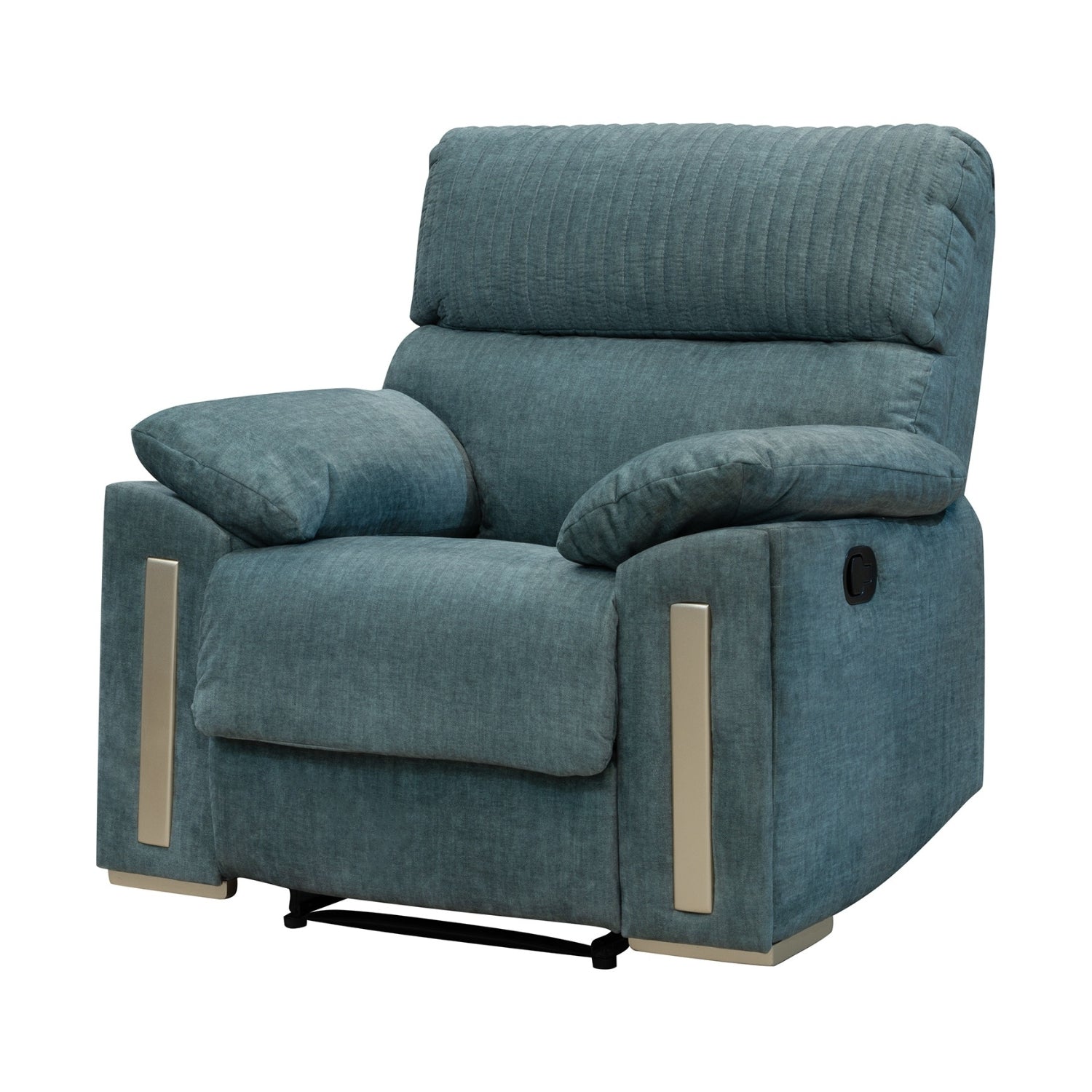 Sillón Reclinable Dinna Velvet Atlas Verde, Champaña