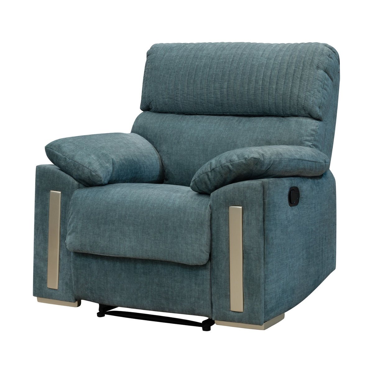 Sillón Reclinable Dinna Velvet Atlas Verde, Champaña