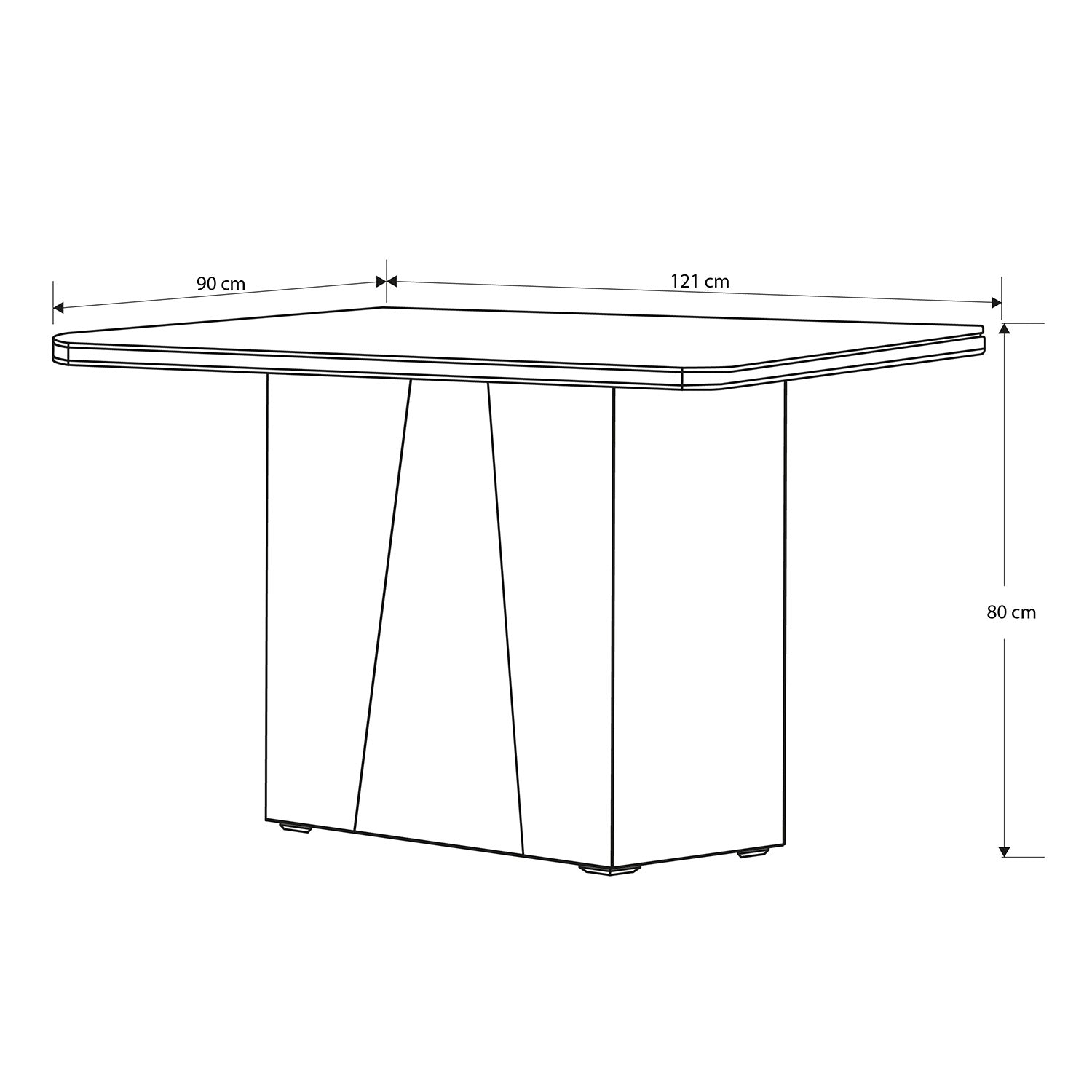 Mesa Comedor 4 Puestos Roma Blanco Perla, Champaña Marmolizada