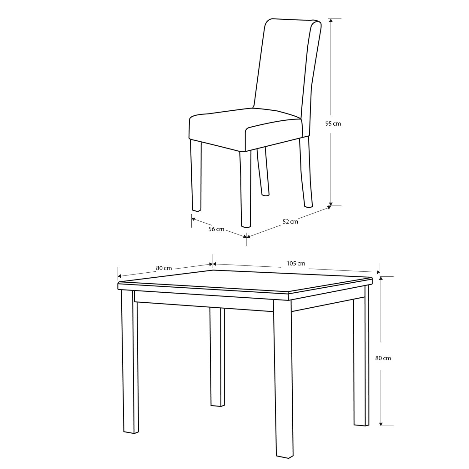 Comedor 4 Puestos Bruce Microfibra Gris, Blanco Poliuretano