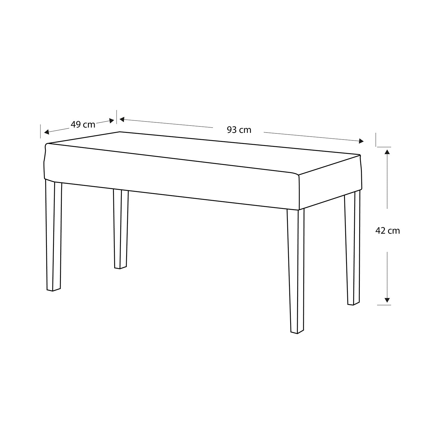 Comedor 4 Puestos Bruce Microfibra Gris, Blanco Poliuretano