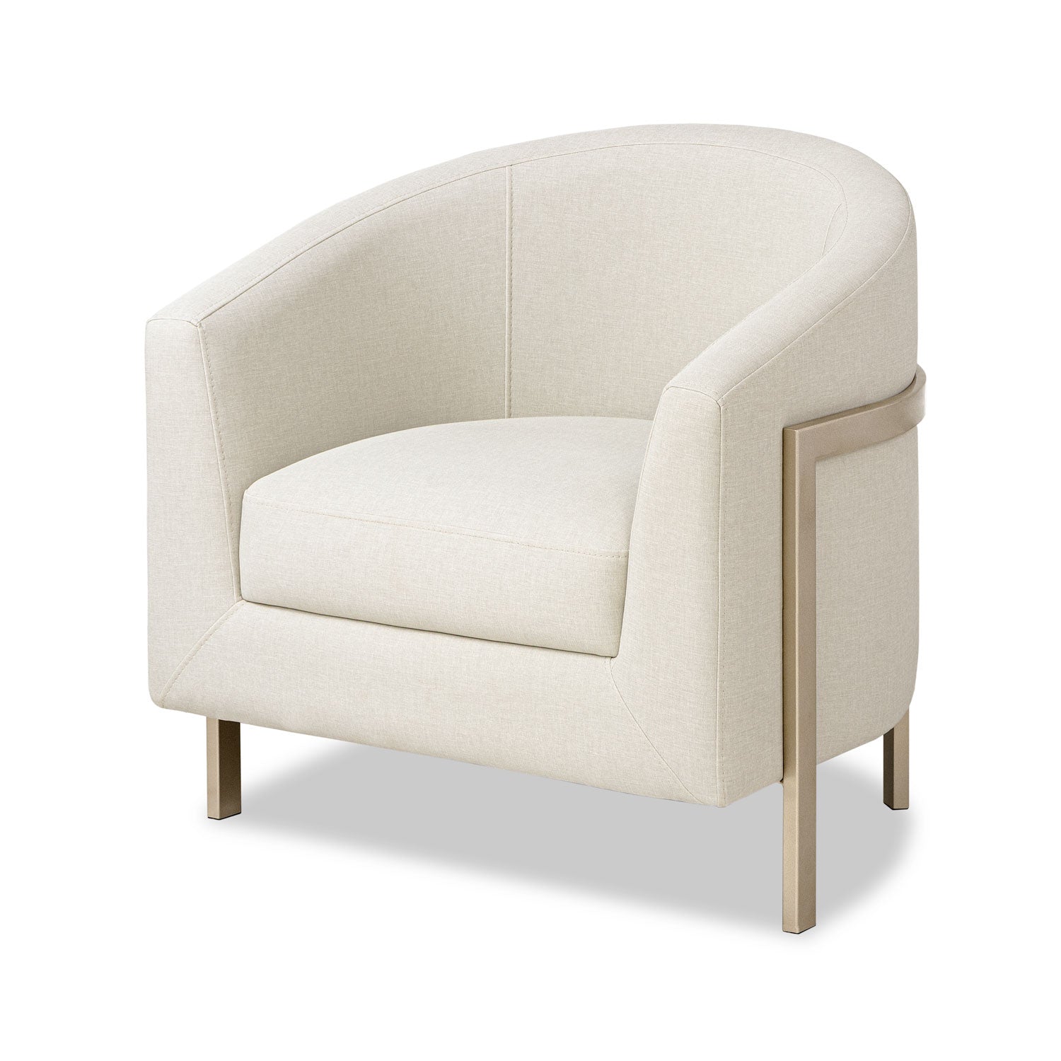 Poltrona Berlin Eurolino Blanco Puro, Champaña