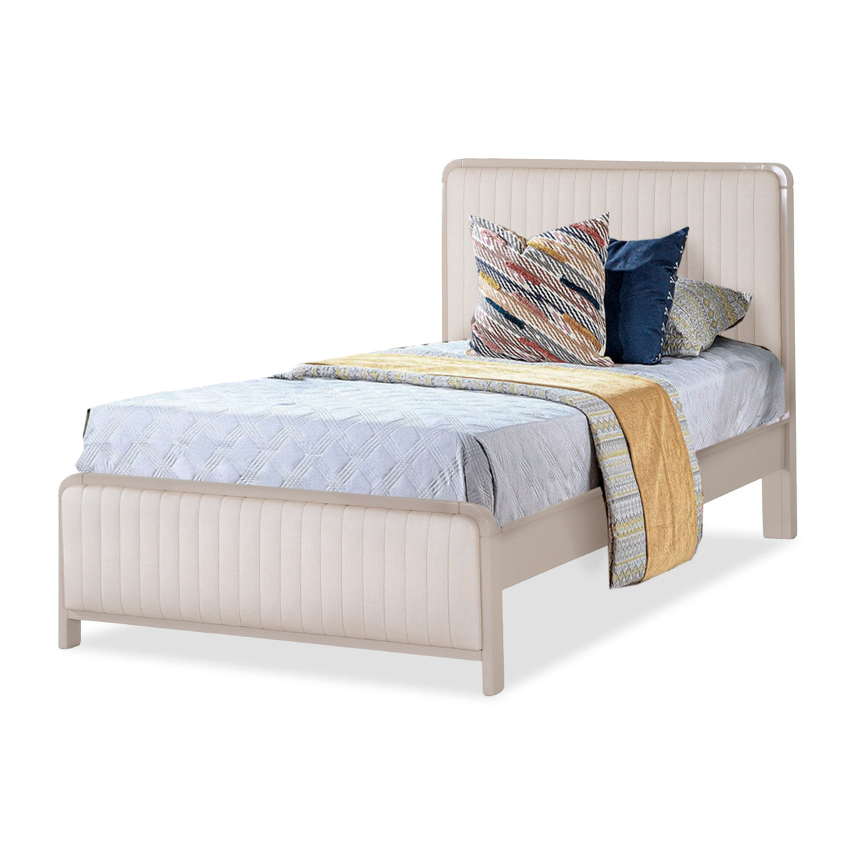 Cama 1.00 Celeste Eurolino Blanco Perla, Greige