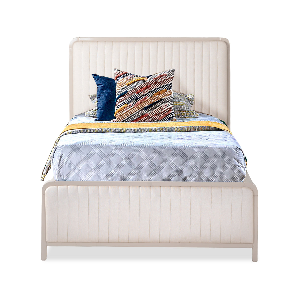 Cama 1.00 Celeste Eurolino Blanco Perla, Greige
