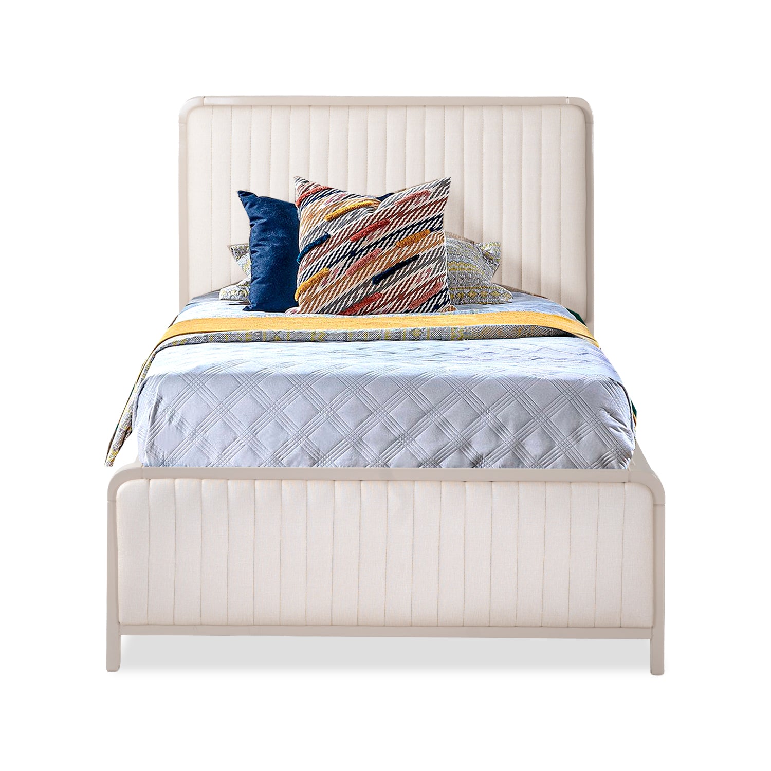 Cama 1.00 Celeste Eurolino Blanco Perla, Greige