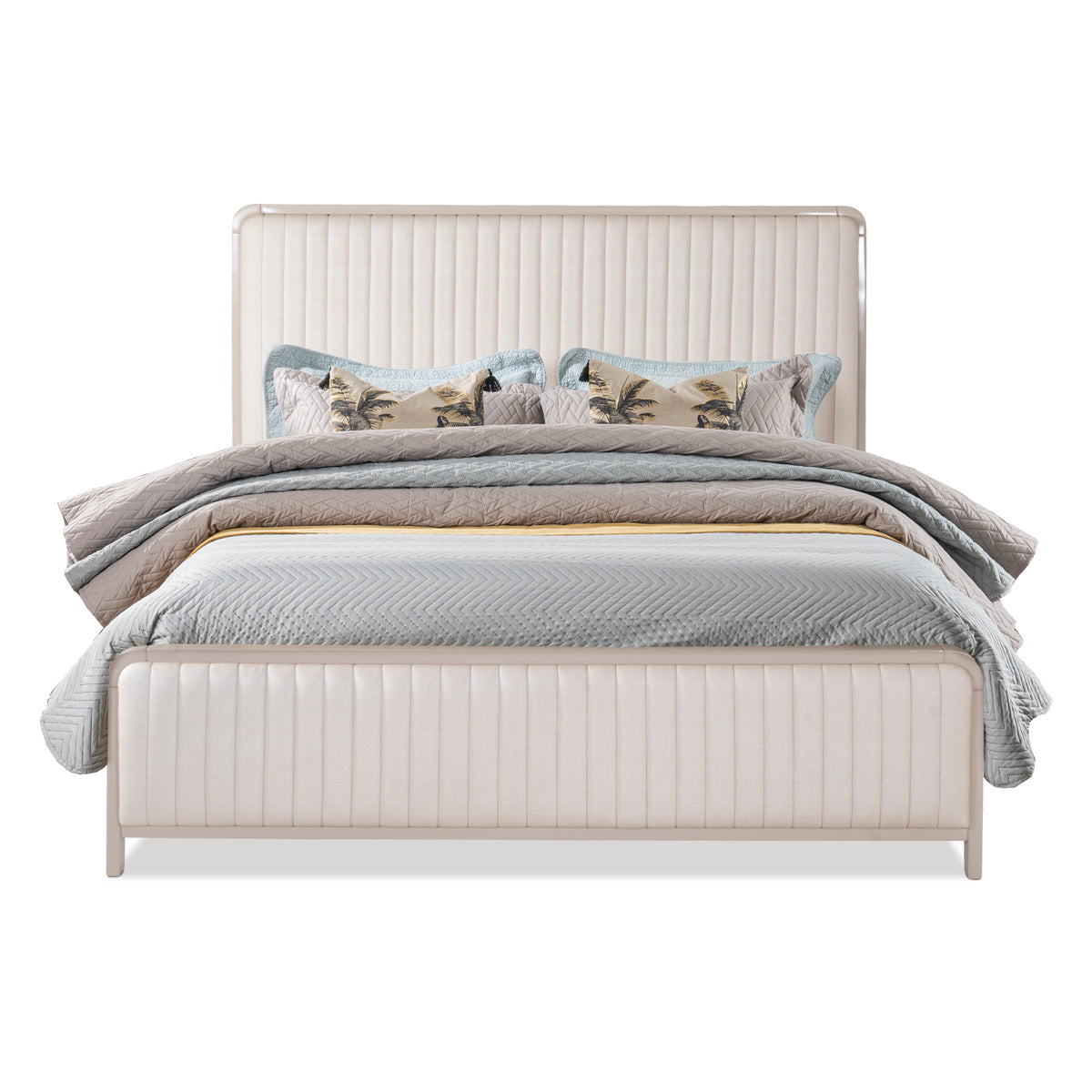 Cama Doble Celeste Eurolino Blanco Perla, Greige