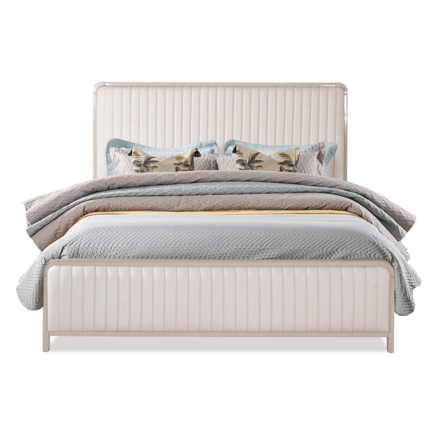 Cama Doble Celeste Eurolino Blanco Perla, Greige