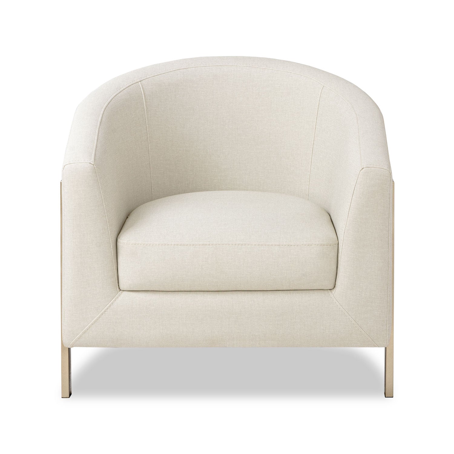 Poltrona Berlin Eurolino Blanco Puro, Champaña