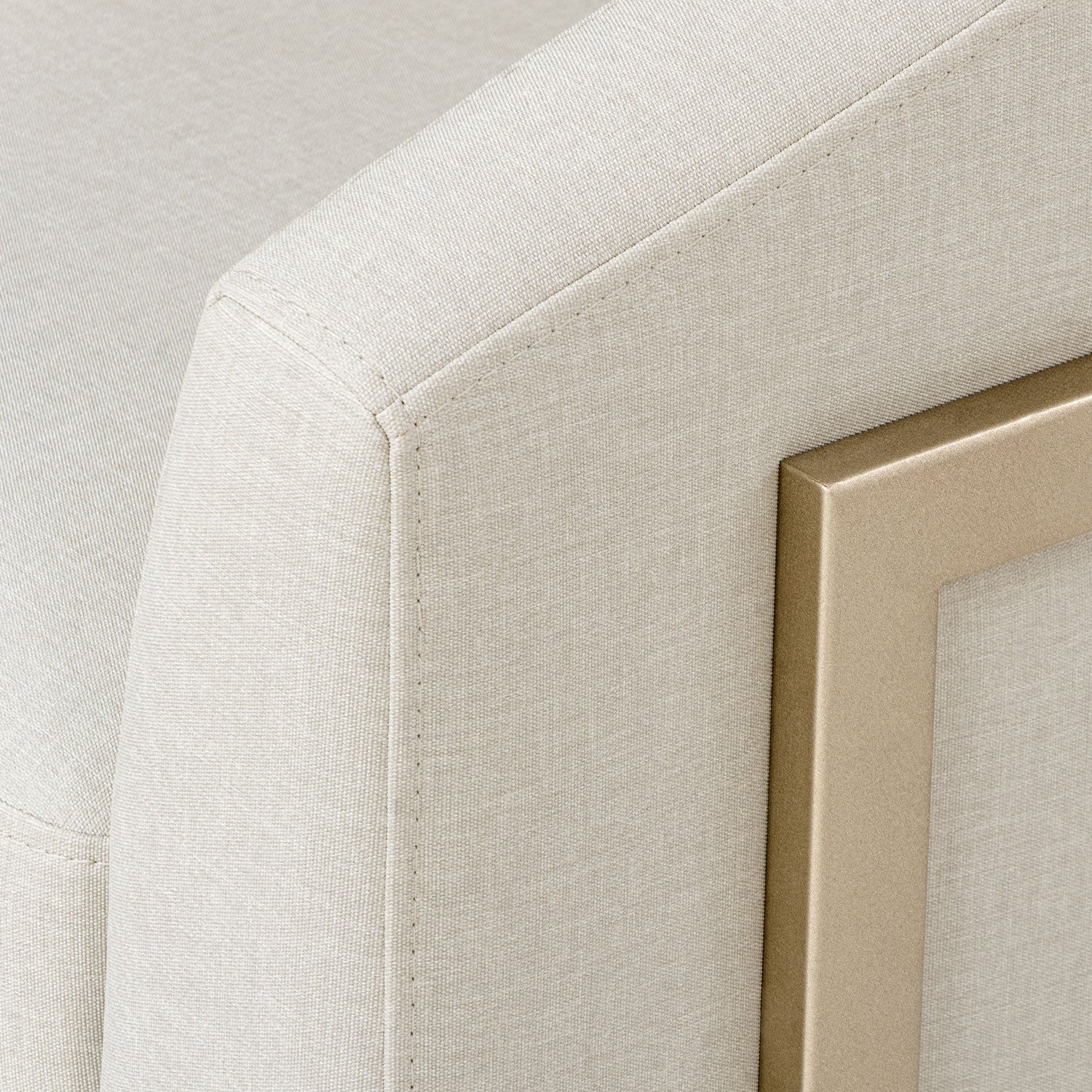 Poltrona Berlin Eurolino Blanco Puro, Champaña