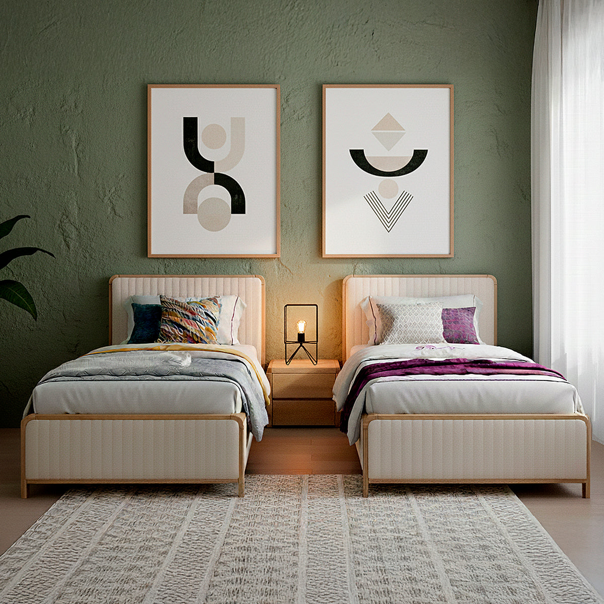 Cama 1.00 Celeste Eurolino Beige, Natural