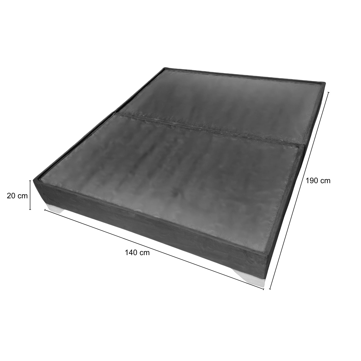 Base Cama Doble Dalton Gris Par