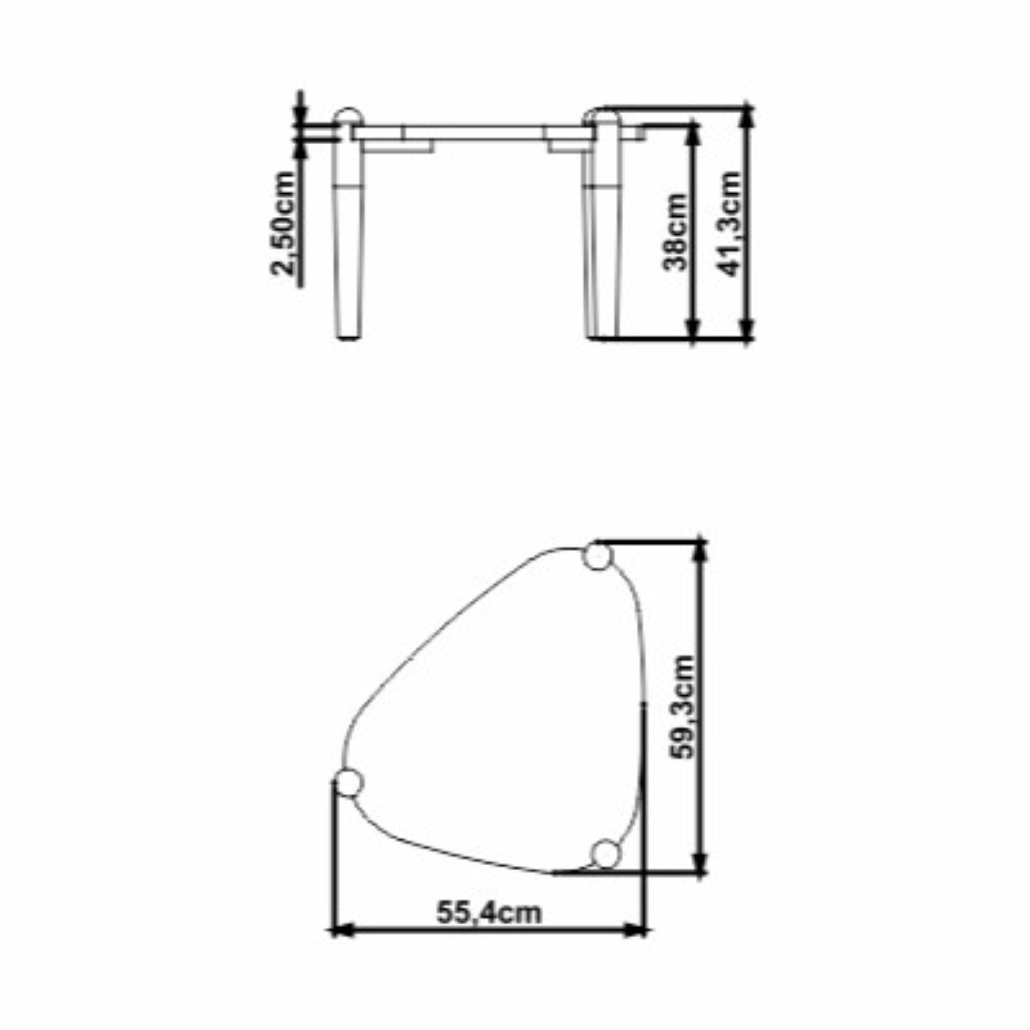 Mesa de Centro Alaska 55X41X59 Negro