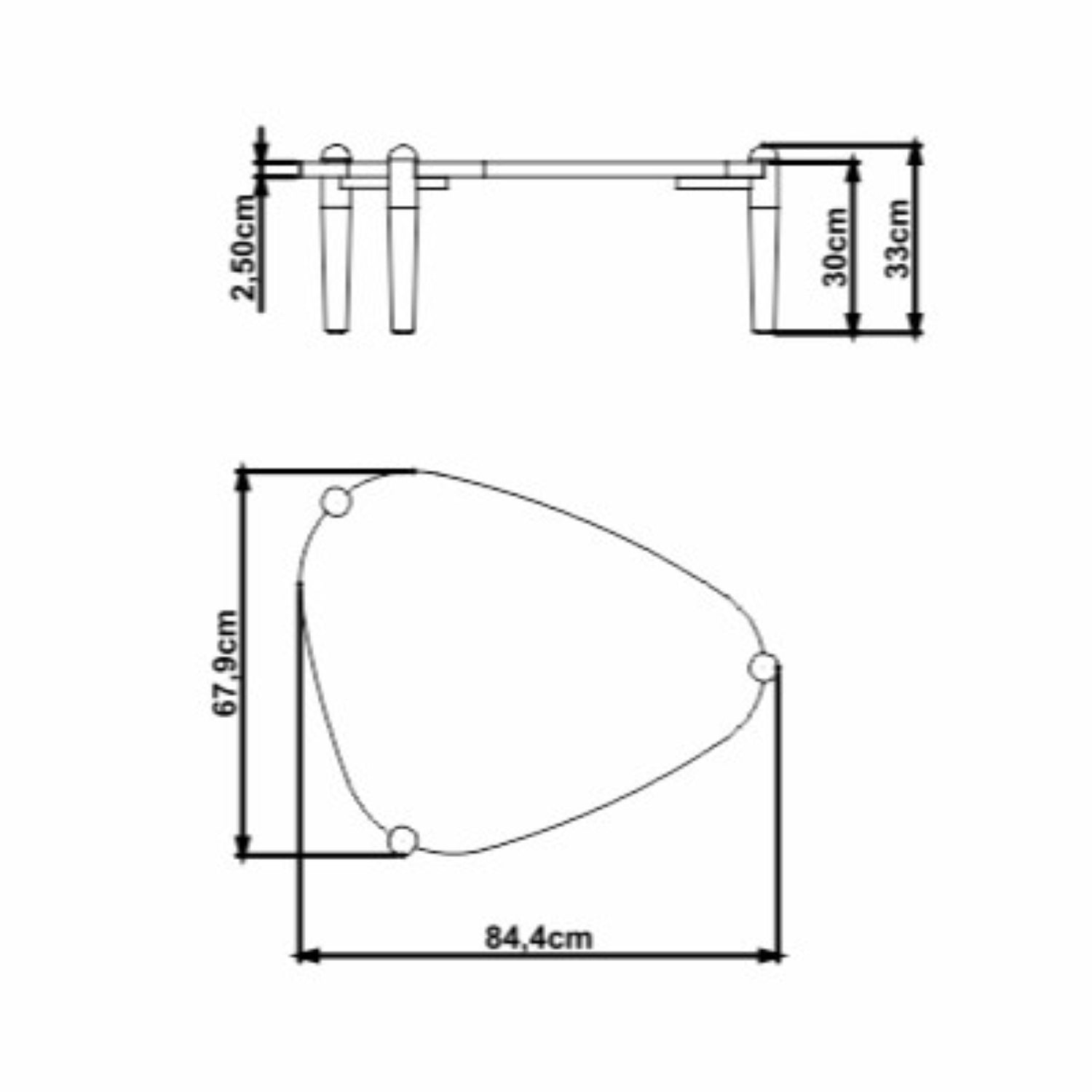 Mesa de Centro Alaska 84X33X67 Negro