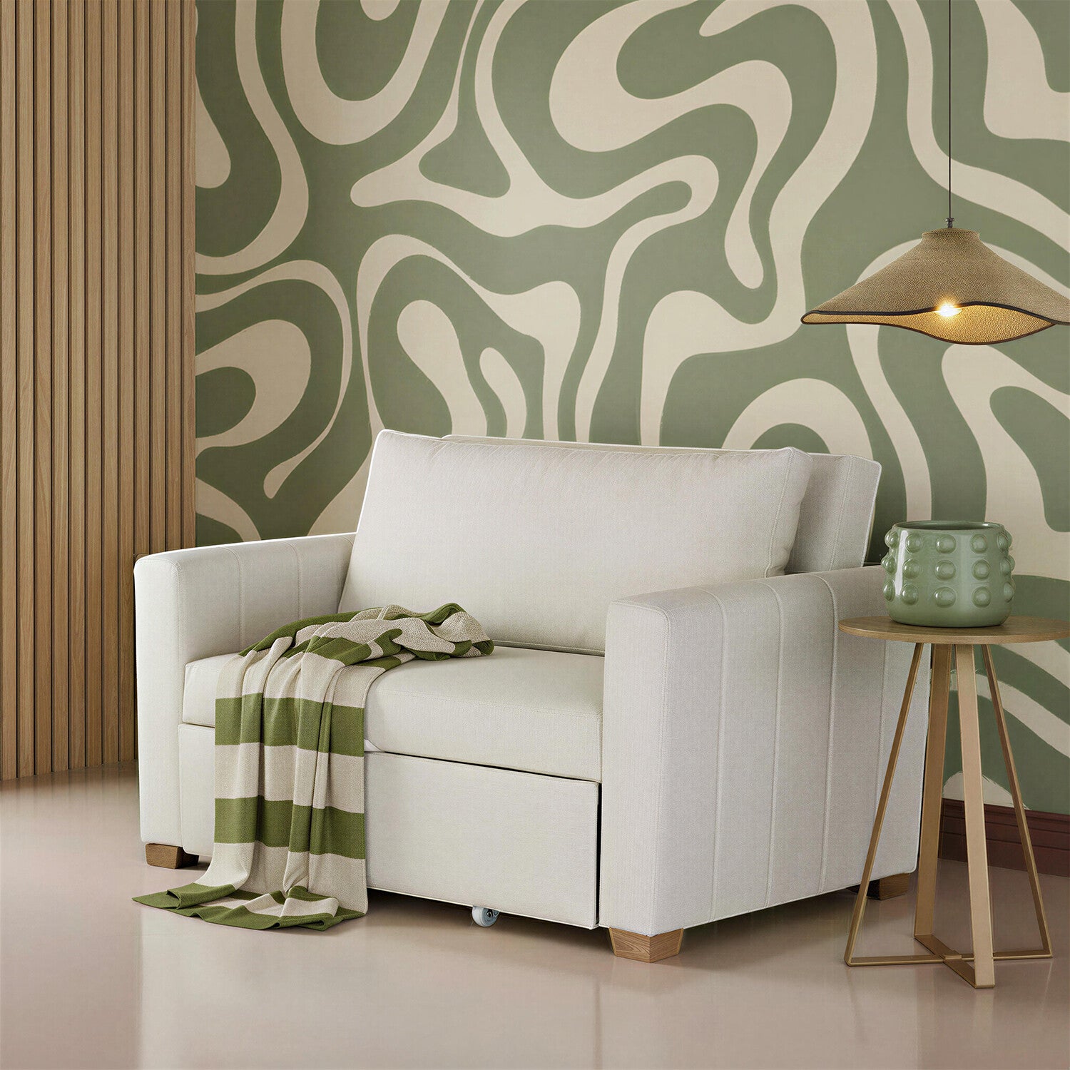 Sofá Cama Amatista Eurolino Marbella Marfil 150