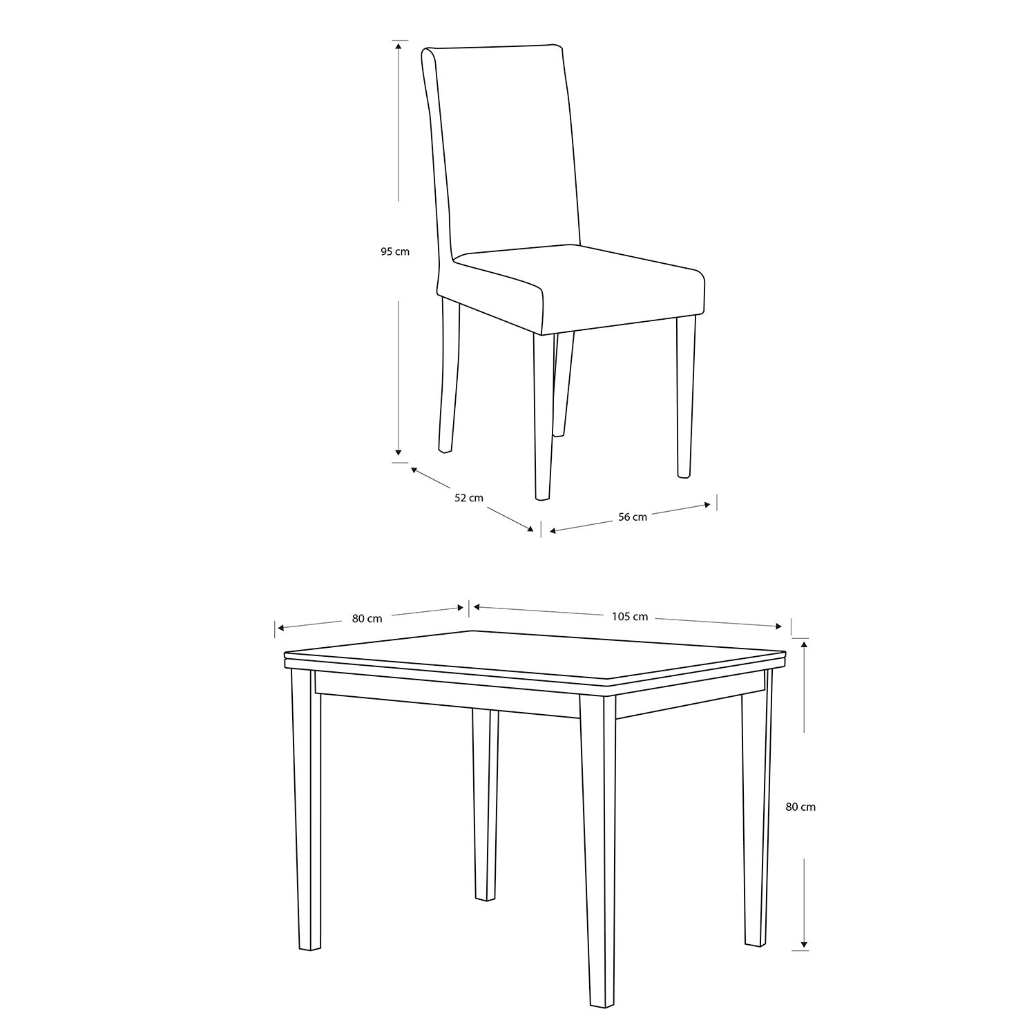 Comedor 4 Puestos Line Velvet Azafran Crudo, Champaña Premium