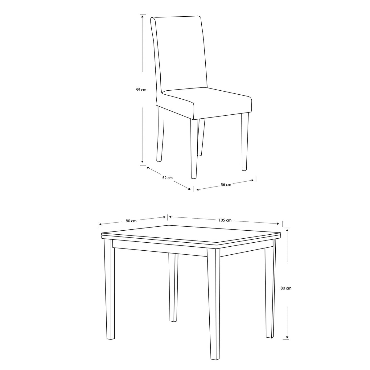 Comedor 4 Puestos Line Velvet Azafran Crudo, Champaña Premium